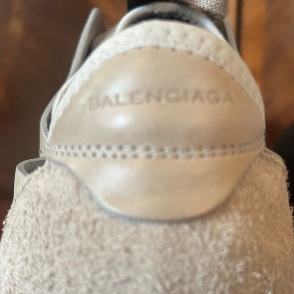 Balenciaga White/Grey Leather Mesh Neoprene Race Runner - Picture 7 of 11